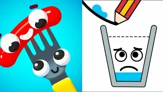 Happy Glass ✔️ Fork N Sausage / All Satisfying Mobile ASMR Games