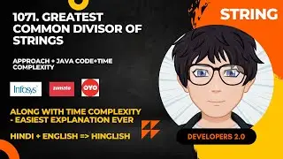 1071. Greatest Common Divisor of Strings || Java Code || Hindi Explanation