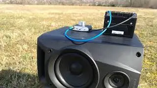 Nobsound NS-01G (Outside - open area sound test, Baterry powered 12V) Nice Deep Bass