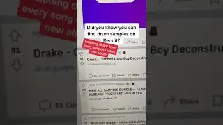 How to find drum samples using Reddit 