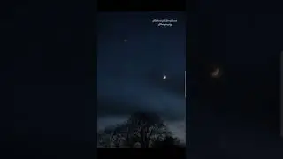 Mond und Venus in Brandenburg, Germany. 22.04.2023, 