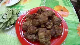 Куриная печень в кляре.