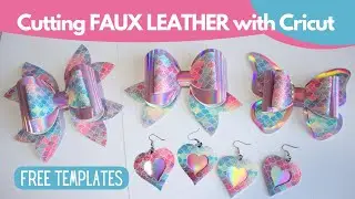 How to Make Faux Leather Bows | How to Cut Faux Leather with Cricut {FREE TEMPLATES}
