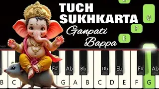 Tuch Sukhkarta 🙏 | Piano tutorial | Piano Notes | Piano Online #pianotimepass #ganpati #ganpatibappa