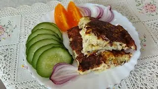 Картошка с фаршем на сковороде
