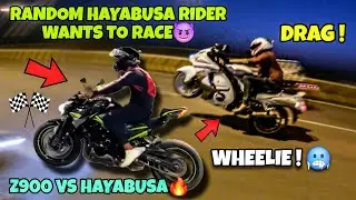 Random HayaBusa Rider Wants To Race😈 | Race Challenge😂 | Z900 VS Hayabusa🥶