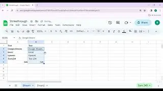 How to add strikethrough in google sheets | Strikethrough text in google sheets 