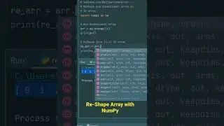 Re-Shape array with Numpy 