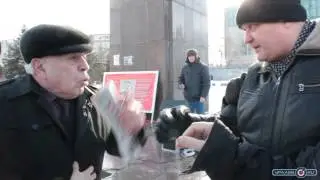 Митинг сталинистов в Орске: драка