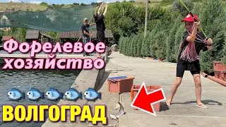 Masha Dark is catching trout while fishing in Volgograd