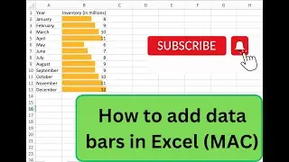 How to add data bars in Excel (MAC)