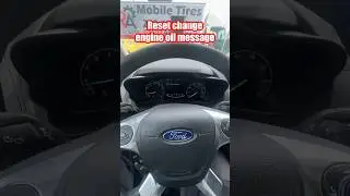 Reset Change Engine Oil Message 2019 Ford Transit Connect *DIY 