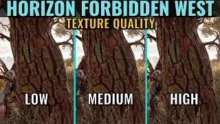 Horizon Forbidden West - Texture Quality - FPS, VRAM Comparison - RTX 3070 - 1440p High DLSS Quality