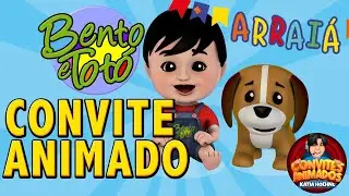Convite Bento e Totó by Katia Hoehne