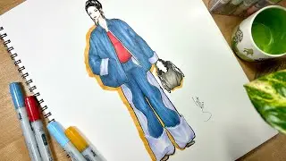 Drawing Of Denim Coordination / Japanese Street Fashion
