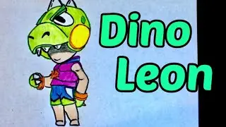 Как нарисовать ДИНОЗАВР ЛЕОН из Бравл Старс / How to draw Dino Leon / Brawl Stars 