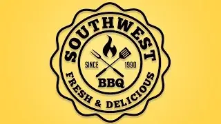 Creating a Logo Design BBQ Logo using Free Fonts - Coreldraw Tutorials