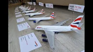 The current fleet of British Airways using my models