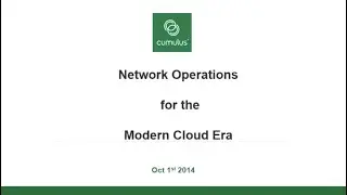 Webinar: Extend your automation from DevOps to NetOps with Puppet Labs & NVIDIA Cumulus Linux