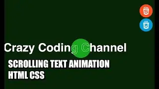 Scrolling Text Animation HTML CSS | How to make Text Animation?