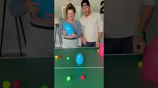 GIANT vs TINY surprise egg CHALLENGE win prize!! Ping pong ball mess 