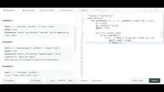 Word Break - Leetcode 139 - Dynamic Programming - Python