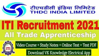 THDC ITI apprenticeship recruitment 2021|| NTPC Uttrakhand ITI apprentice vacancy 2021
