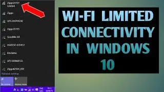 Wi Fi limited connectivity in windows 10