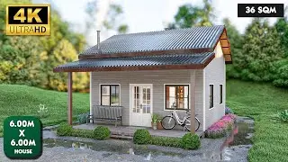 Small House | Tiny House Design | 6.00 M x 6.00 M | 1 Bedroom House | 36.00 SQM | Christmas House