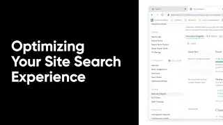 Optimizing your Site Search Experience