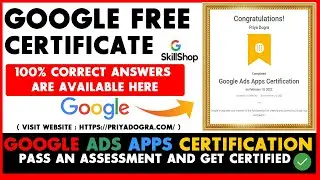 Google Free Certificate | Google Free Courses | Google Skillshop Certification Exam answers