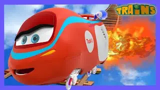 Train cartoon | Super wings | Collection 311