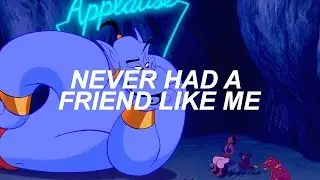 never had a friend like me from aladdin (lyric video)