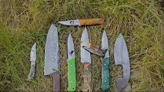 Handmade Knives 🔪 in damascus and D2 steel with beautiful Handles 😀😍❤️