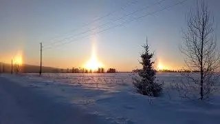 В Оханском районе в небе появилось три солнца