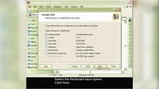 Zebra Designer Software Creating a text field for the keyboard input