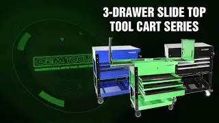 OEMTOOLS 3-Drawer Slide Top Tool Cart Series
