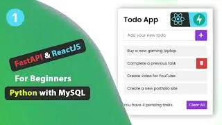 Create a Todo App with FastAPI, React, and MySQL