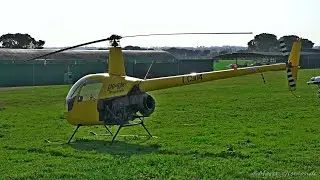Robinson R22 Engine Start-up! Great sound!