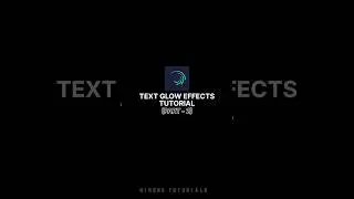 text glow effects tutorial #shorts