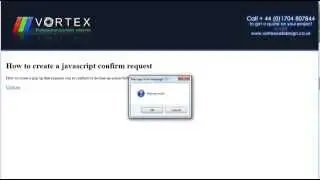 How to create a javascript confirm request - Tutorial