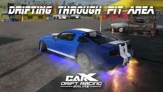Drifting my modded mustang through the pit area | Car X Drift Racing | Fanatec DD1 wheel gameplay|