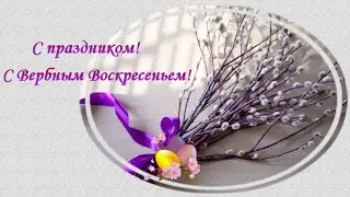 С Праздником! С Вербным  Воскресеньем! Красивое поздравление - видео открытка.