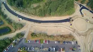 Roundabout repaving.