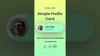 Profile Card | HTML CSS 