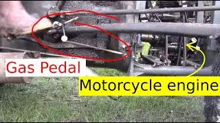 Motorcycle engine on a tractor Ep.  7: A gas pedal