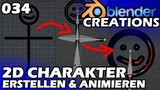 Ein animierter 2D Character mit GREASE PENCIL 🏆 The Blender Creations (Blender Tutorial DEU) S1E34