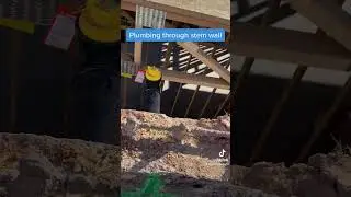 How to run pipe trough a stem wall into a basement.