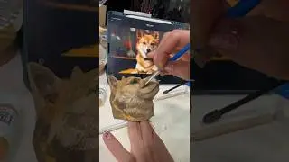 Realistic dog art #pet #dog #animal #catlover #design #painting #craft #artwork #shibainu  #diy
