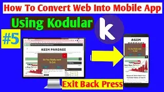 Make  Convert Any Website into Android App  Creating Exit confirmation notifier Back Press Event
